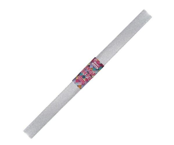 Spirit: Metalik srebrni krep papir 200x50cm
