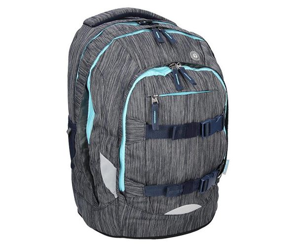 Spirit: Urban siva-tirkizna ergonomska školska torba