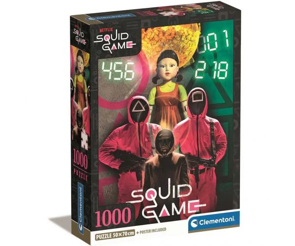 Squid Game: Nyerd meg az életed 1000db-os puzzle 70x50cm - Clementoni