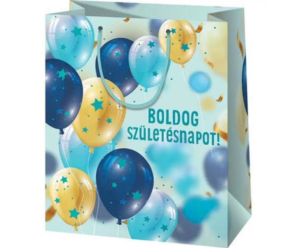 Sretan rođendan balon srednja poklon torba 18x10x23cm