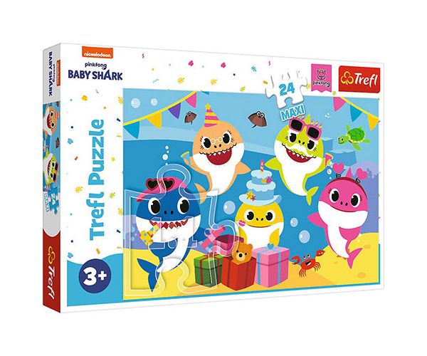 Sretna obitelj Baby Shark 24kom Maxi puzzle - Trefl