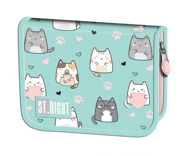 St.Right Charming Cats pernica na preklop s mačkama PC03 20,5x14x3,5 cm