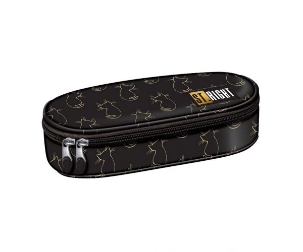 St.Right Golden Cats ovalni pernica PC01 23x9,5x6 cm