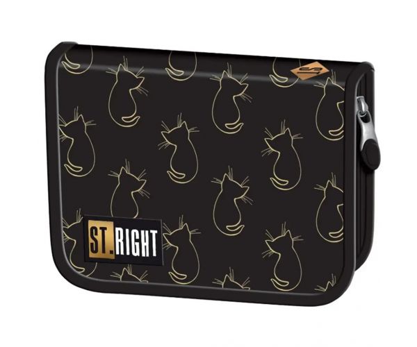 St.Right Golden Cats preklopna pernica PC03 20,5x14x3,5 cm