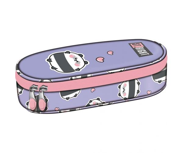 St.Right Happy Panda ovalni pernica s pandicom PC01 23x9,5x6cm