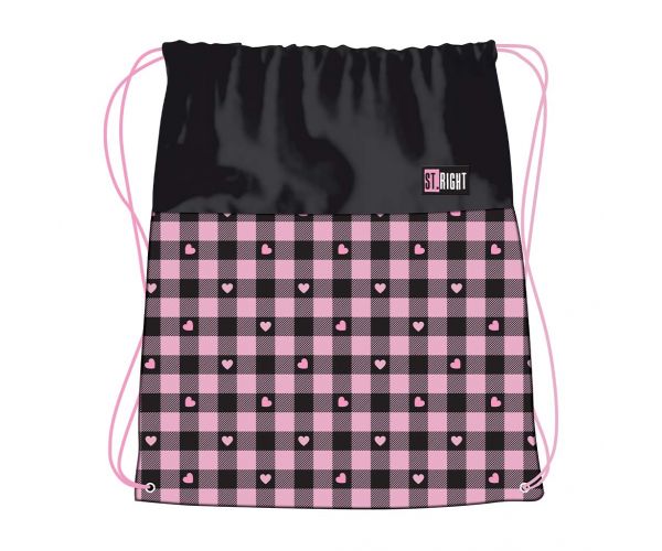 St.Right Pink Checkered vrećica za tjelesni, sportska vreća 43x34 cm