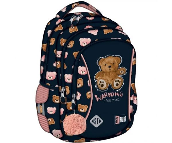 St.Right Teddy Bear školska torba s medvjedićem, ruksak BP26 39x27x17cm