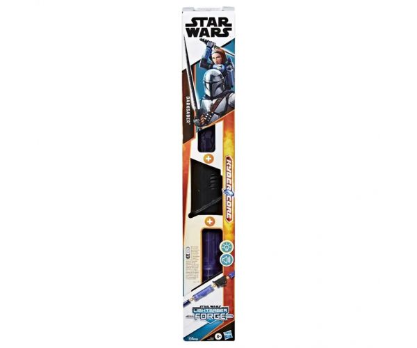 Star Wars Lightsaber Forge: The Mandalorian Darksaber nyitható elektronikus fénykard fénnyel és hanggal - Hasbro