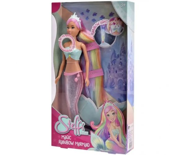 Steffi Love: Steffi mágikus szivárvány sellőbaba világító uszonnyal - Simba Toys