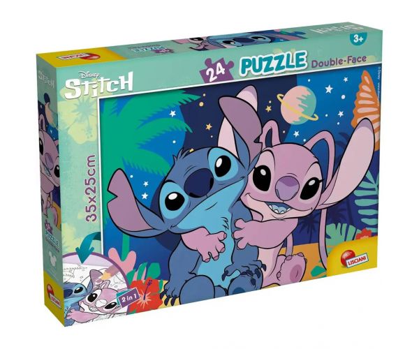 Stitch 2 az 1-ben 24db-os puzzle és színező 35x25cm - Lisciani