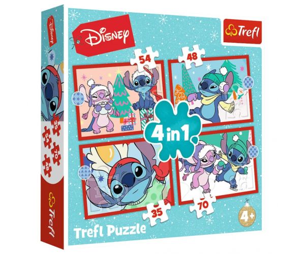 Stitch 4 az 1-ben 35-48-54-70db-os puzzle Trefl