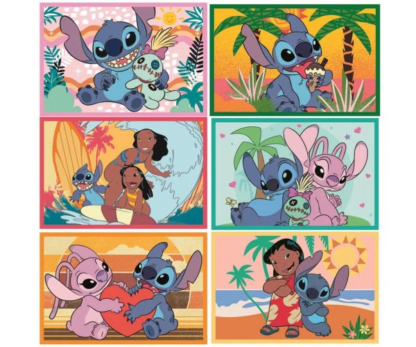 Stitch komplet od 6 bajkovitih kockica - Clementoni