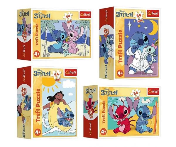 Stitch 54db-os mini puzzle több változatban 1db - Trefl