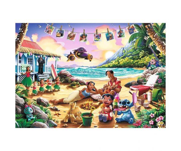 Stitch na plaži 1000-dijelna Premium Plus slagalica - Trefl
