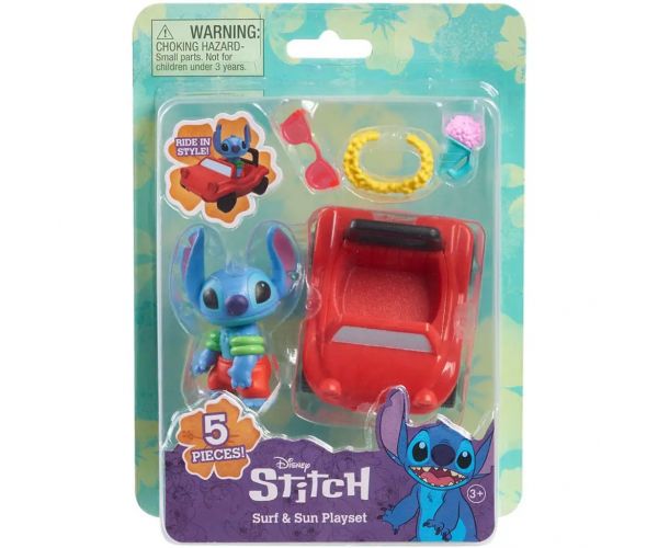 Stitch plišana igračka s autom