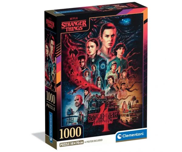 Stranger Things 4. évad 1000 db-os puzzle poszterrel - Clementoni