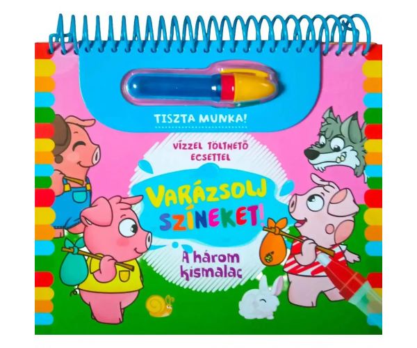 Varázsolj színeket! - A három kismalac foglalkoztató könyv