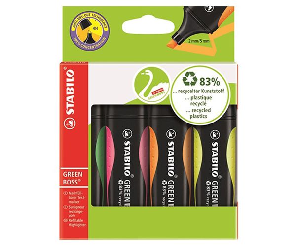 Stabilo: Green Boss markeri 4kom