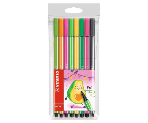 Stabilo: Pen 68 avokado flomasteri 8kom