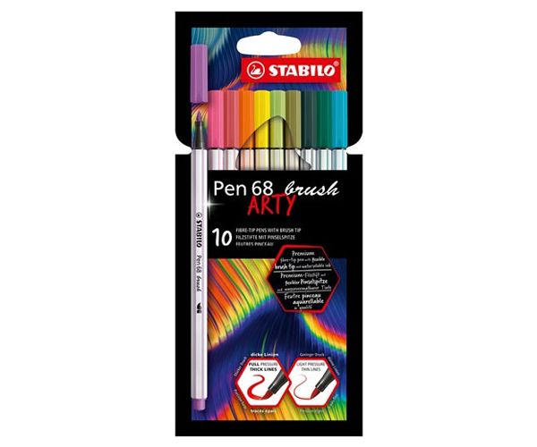 Stabilo: Pen 68 Brush ARTY flomaster set od 10 kom