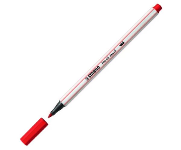 Stabilo: Pen 68 brush crveni tanki flomaster