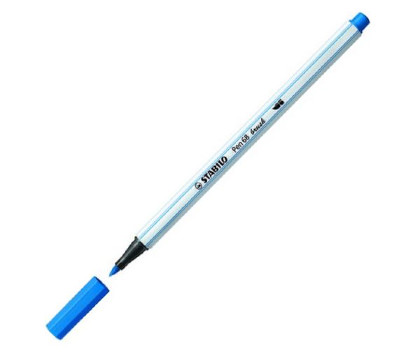 Stabilo: Pen 68 brush plavi tanki flomaster