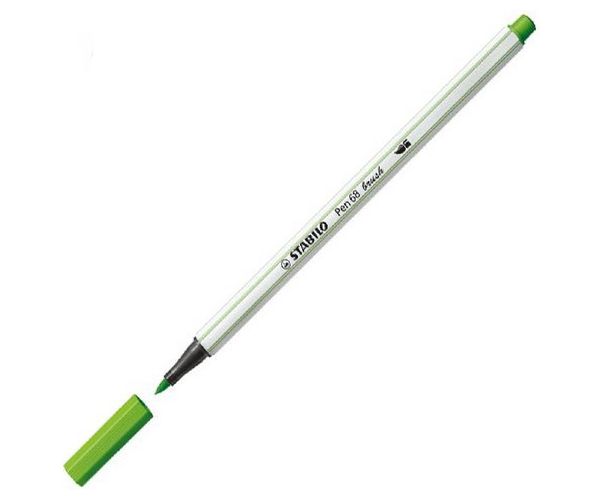 Stabilo: Pen 68 brush tanki flomaster - zelena trava