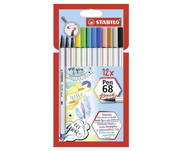 Stabilo: Pen 68 brush tanki flomasteri 12kom