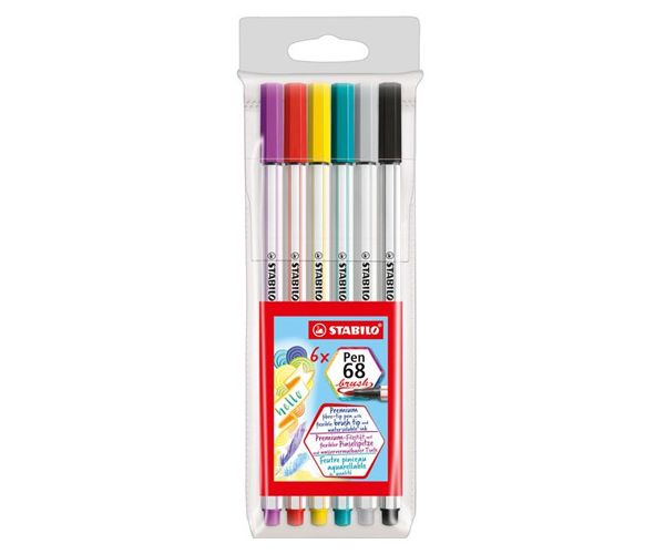 Stabilo: Pen 68 brush tanki flomasteri 6kom
