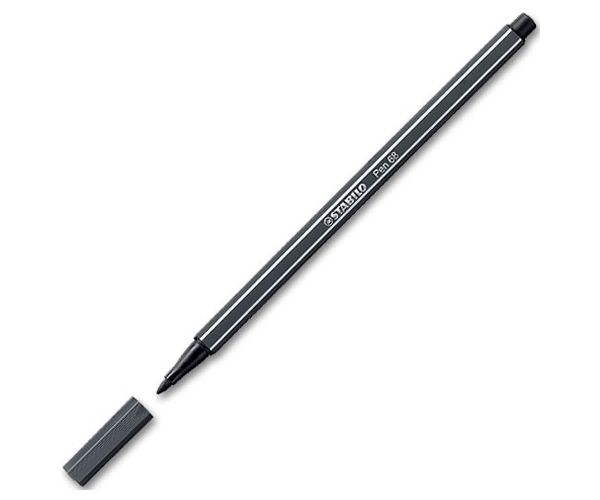 Stabilo: Pen 68 flomaster - tamnosivi