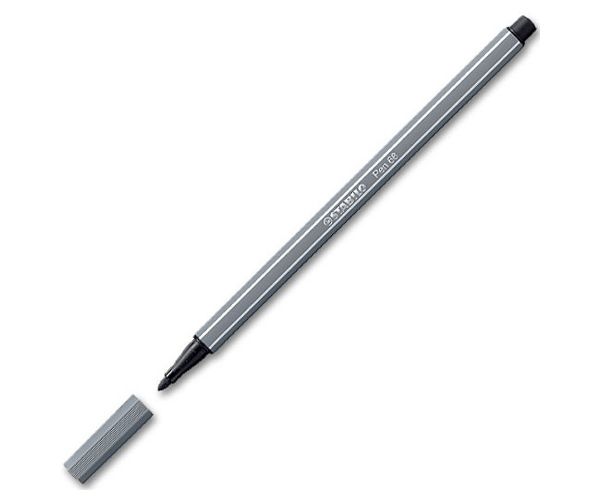 Stabilo: Pen 68 tamno-sivi flomaster
