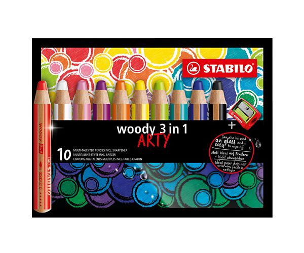 Stabilo Woody 3u1 ARTY drvene bojice 10kom