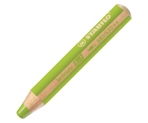 Stabilo: Woody extra-thick 3u1 svjetlozelena drvena bojica