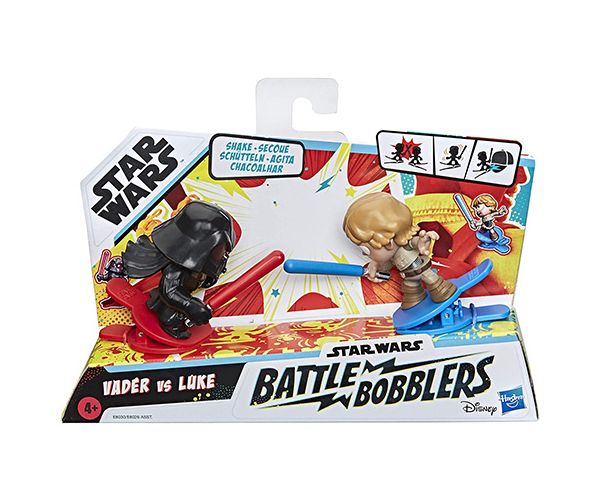 Star Wars Battle Bobblers Vader vs Luke figura koja se može prikačiti - Hasbro