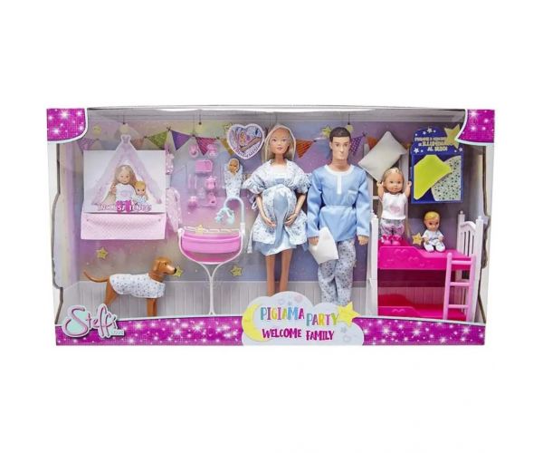 Steffi Love – Pizsama Party család játékszett - Simba Toys