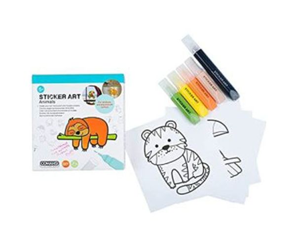 Sticker Art: Set naljepnica za bojanje životinja - Comansi