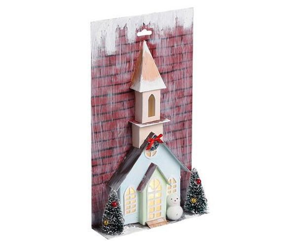 Stop & Look: Crkva od papira božićni ukras 17x5x30cm