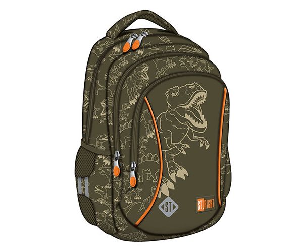 St.Right T-Rex Junior školska torba s tri odjeljka, ruksak 39x27x17cm