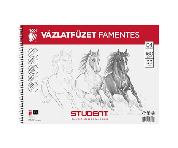 Student blok za crtanje spiralnog uveza - bezdrvni papir - B/4