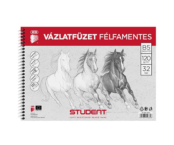 Student blok za crtanje - srednje fini papir - B/5