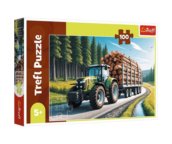Erdészeti traktor 100db-os puzzle - Trefl