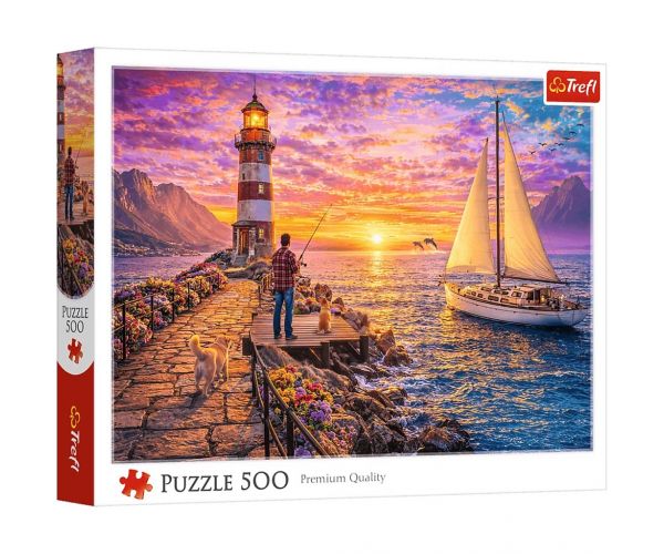 Világítótorony naplementében 500db-os puzzle - Trefl