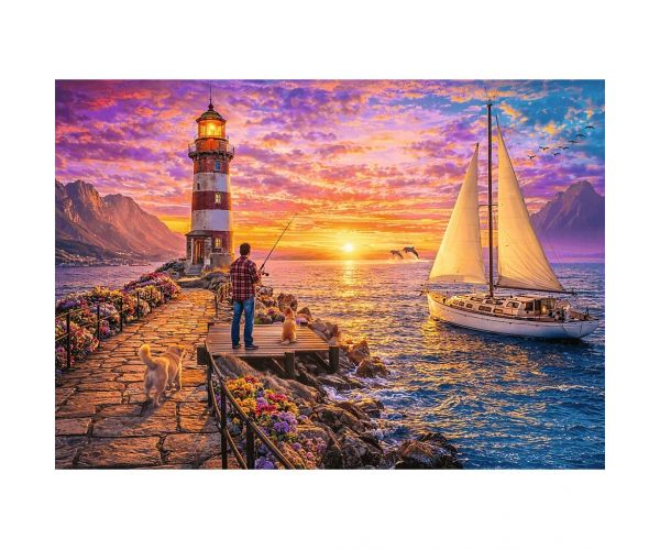 Svjetionik u zalasku sunca puzzle od 500 dijelova - Trefl