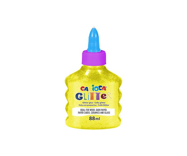 Svjetlucavo tekuće neon žuto ljepilo 88ml - Carioca