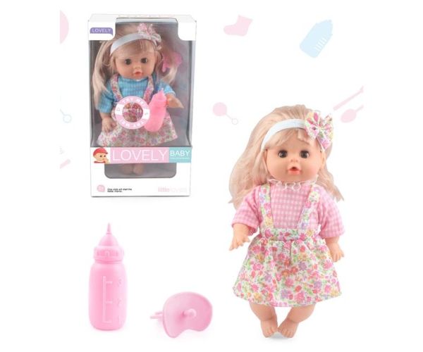 Sweet Baby beba plave kose u ljetnoj odjeći sa zvukom i dudom, više verzija