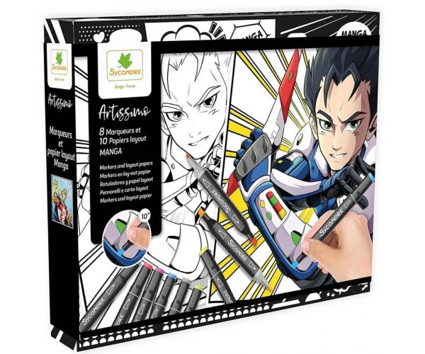 Sycomore Artissimo Manga színező - Fiú hősök