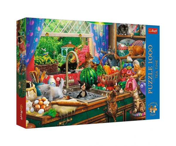 Tea Time Csintalas kiscicák 1000db-os prémium puzzle - Trefl