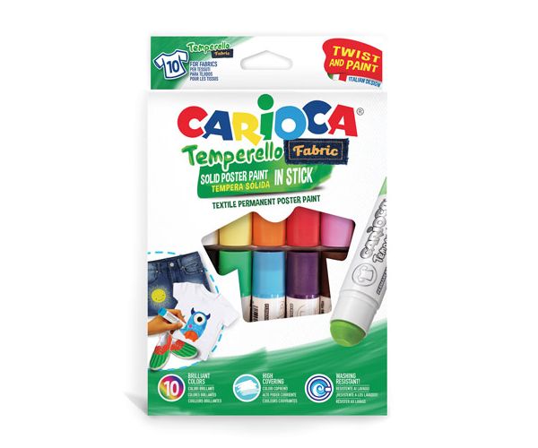 Tempere u stiku za tekstil 10kom - Carioca