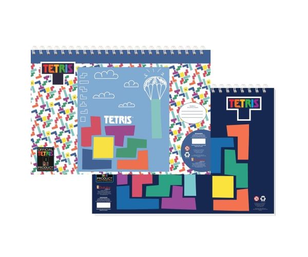 Tetris bilježnica sa naljepnicama i šablonom