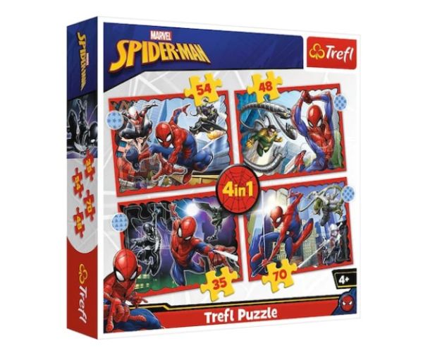 The Hero Spiderman 4 u 1 70-54-48-35 kom puzzle - Trefl